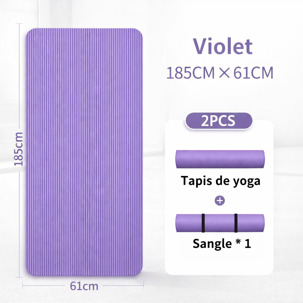 Tapis de Yoga Premium 8mm – Confort & Stabilité Absolue
