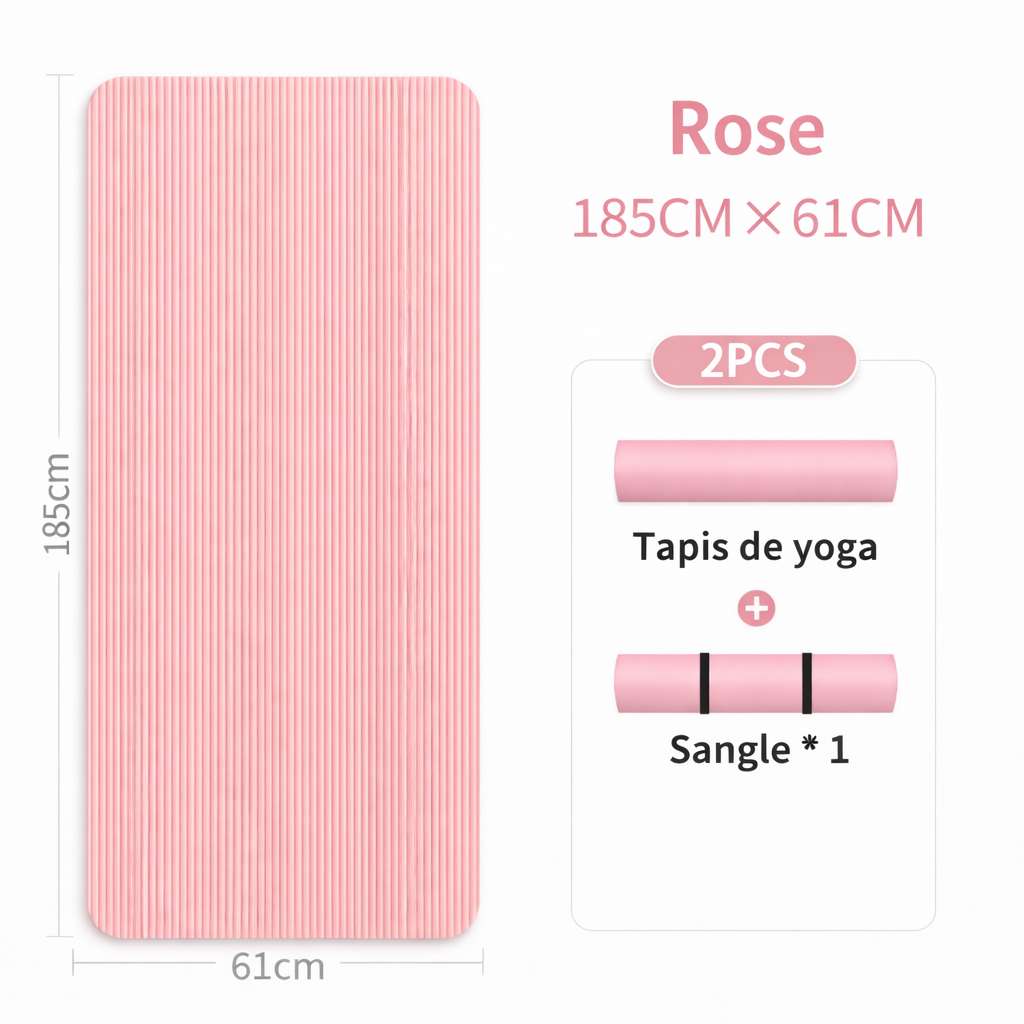 Tapis de Yoga Premium 8mm – Confort & Stabilité Absolue